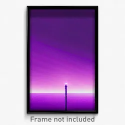 Pixel Art Poster - Purple Firth (8 Bit Psychedelic Trippy Video Game Print)
