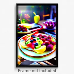 Pixel Art Poster - Fruity Tostada (8 Bit Psychedelic Trippy Video Game Print)