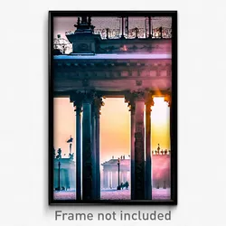 Pixel Art Poster - Frosty Berlin (8 Bit Psychedelic Trippy Video Game Print)