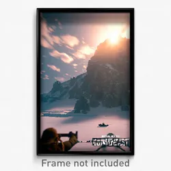 Pixel Art Poster - Arctic Conquest (8 Bit Psychedelic Trippy Video Game Print)