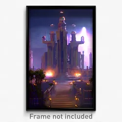 Pixel Art Poster - Neglected Empire (8 Bit Psychedelic Trippy Video Game Print)