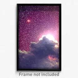 Pixel Art Poster - Gloomy Nebula (8 Bit Psychedelic Trippy Video Game Print)