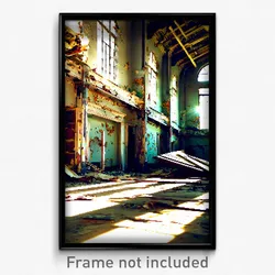 Pixel Art Poster - Artistic Derelict (8 Bit Psychedelic Trippy Video Game Print)