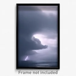 Pixel Art Poster - Colorless Storm (8 Bit Psychedelic Trippy Video Game Print)