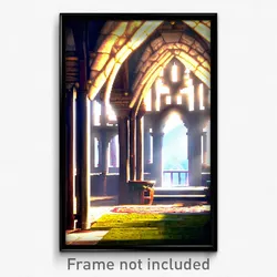 Pixel Art Poster - Gorgeous Nunnery (8 Bit Psychedelic Trippy Video Game Print)