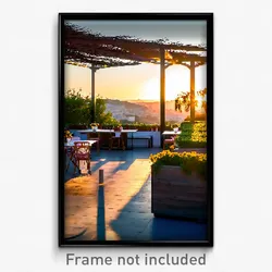 Pixel Art Poster - Admired Terrace (8 Bit Psychedelic Trippy Video Game Print)