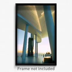 Pixel Art Poster - Stark Modern Architecture (8 Bit Video Game Print)