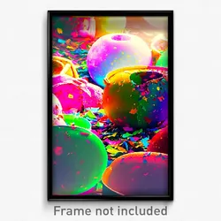 Pixel Art Poster - Multicolored Waste (8 Bit Psychedelic Video Game Print)