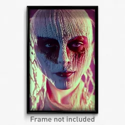 Pixel Art Poster - Warped Visage (8 Bit Psychedelic Trippy Video Game Print)