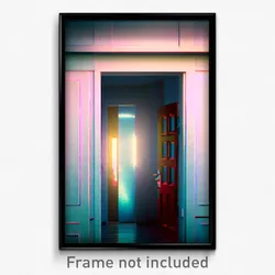 Pixel Art Poster - Mushy Door (8 Bit Psychedelic Trippy Weird Video Game Print)
