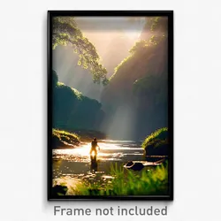 Pixel Art Poster - Hard To Find Creek (8 Bit Psychedelic Video Game Print)