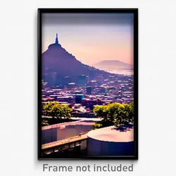 Pixel Art Poster - Urban Mount (8 Bit Psychedelic Trippy Weird Video Game Print)