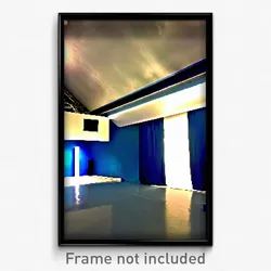 Pixel Art Poster - Sky Blue Movie Studio (8 Bit Psychedelic Video Game Print)