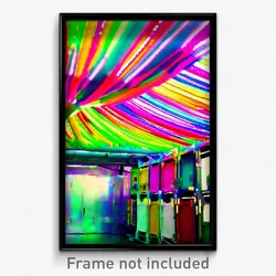 Pixel Art Poster - Multicolored Drying Machine (8 Bit Video Game Print)