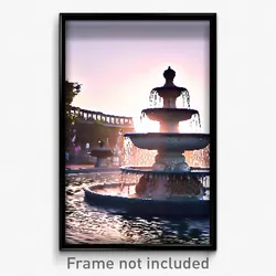 Pixel Art Poster - Bumpy Fountain (8 Bit Psychedelic Trippy Video Game Print)