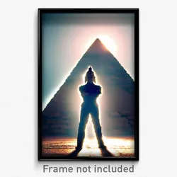 Pixel Art Poster - Elderly Pyramid (8 Bit Psychedelic Trippy Video Game Print)