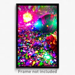 Pixel Art Poster - Vibrant Waste (8 Bit Psychedelic Trippy Video Game Print)