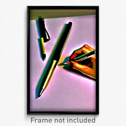 Pixel Art Poster - Zealous Pen (8 Bit Psychedelic Trippy Weird Video Game Print)