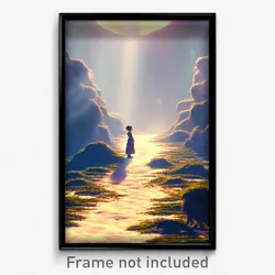 Pixel Art Poster - Mushy Downs (8 Bit Psychedelic Trippy Weird Video Game Print)