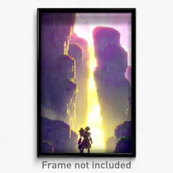 Pixel Art Poster - Mushy Chasm (8 Bit Psychedelic Trippy Weird Video Game Print)