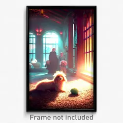 Pixel Art Poster - Fluffy Hospice (8 Bit Psychedelic Trippy Video Game Print)