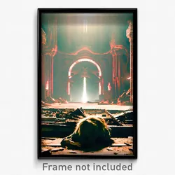 Pixel Art Poster - Gargantuan Remains (8 Bit Psychedelic Video Game Print)