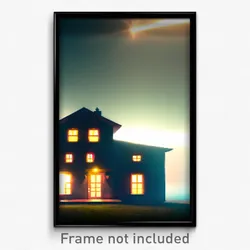 Pixel Art Poster - Spectacular Safehouse (8 Bit Psychedelic Video Game Print)