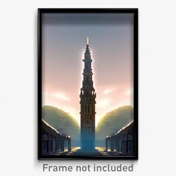Pixel Art Poster - Vast Belfry (8 Bit Psychedelic Trippy Weird Video Game Print)