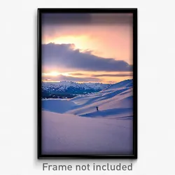 Pixel Art Poster - Spectacular Snowfields (8 Bit Psychedelic Video Game Print)
