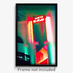 Pixel Art Poster - Shifty Bar (8 Bit Psychedelic Trippy Weird Video Game Print)