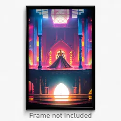 Pixel Art Poster - Artistic Lair (8 Bit Psychedelic Trippy Video Game Print)