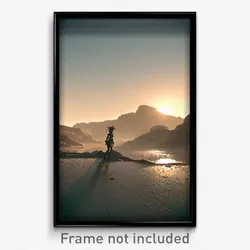 Pixel Art Poster - Damp Desert (8 Bit Psychedelic Trippy Weird Video Game Print)