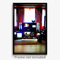 Pixel Art Poster - Notable Home Theatre (8 Bit Psychedelic Video Game Print)