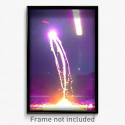 Pixel Art Poster - Liquid Landing (8 Bit Psychedelic Trippy Video Game Print)