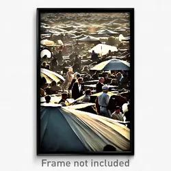 Pixel Art Poster - Busy Boneyard (8 Bit Psychedelic Trippy Video Game Print)