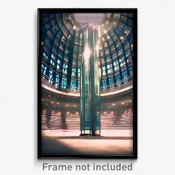 Pixel Art Poster - Monumental Glass (8 Bit Psychedelic Trippy Video Game Print)