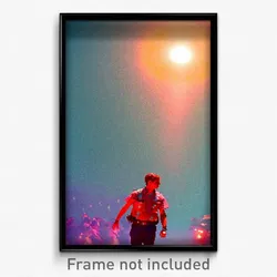 Pixel Art Poster - Different Labor Day (8 Bit Psychedelic Video Game Print)