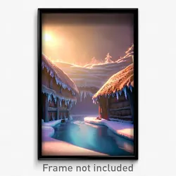 Pixel Art Poster - Frozen Hovel (8 Bit Psychedelic Trippy Video Game Print)