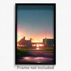 Pixel Art Poster - Lost Estate (8 Bit Psychedelic Trippy Weird Video Game Print)