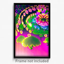 Pixel Art Poster - Flowery Movie Festival (8 Bit Psychedelic Video Game Print)