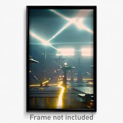 Pixel Art Poster - Electric Peninsula (8 Bit Psychedelic Video Game Print)