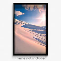 Pixel Art Poster - Whopping Snowfields (8 Bit Psychedelic Video Game Print)