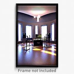 Pixel Art Poster - Immaculate Music Studio (8 Bit Psychedelic Video Game Print)