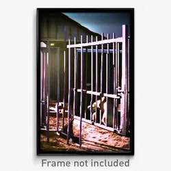 Pixel Art Poster - Rural Kennel (8 Bit Psychedelic Trippy Video Game Print)