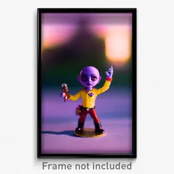 Pixel Art Poster - Miniature Ego Death (8 Bit Psychedelic Video Game Print)
