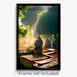 Pixel Art Poster - Tremendous Apiary (8 Bit Psychedelic Trippy Video Game Print)