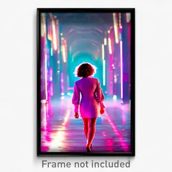 Pixel Art Poster - Vivacious Depths (8 Bit Psychedelic Trippy Video Game Print)