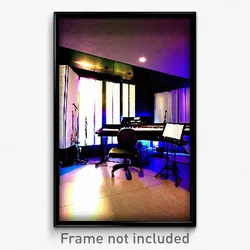 Pixel Art Poster - Slim Music Studio (8 Bit Psychedelic Trippy Video Game Print)