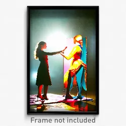 Pixel Art Poster - Glossy Tableau (8 Bit Psychedelic Trippy Video Game Print)