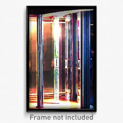 Pixel Art Poster - Glass Pallisade (8 Bit Psychedelic Trippy Video Game Print)